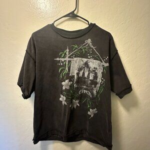 Ditch LA Distressed Vine Tee Black S